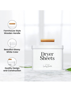 Soporte para Hojas de Secadora Simplation Blanco 500ml Metal 2