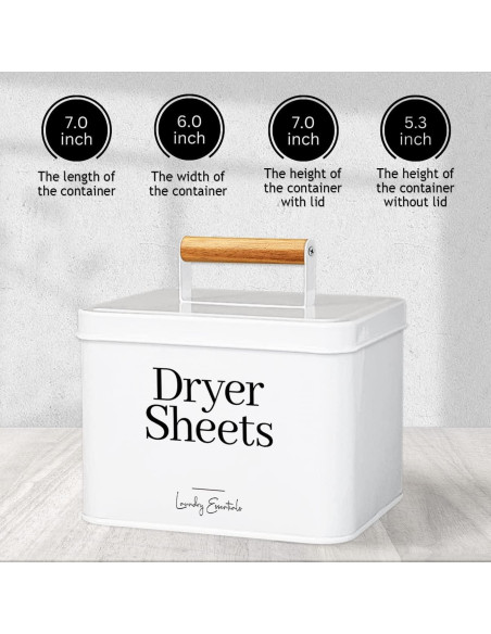 Soporte para Hojas de Secadora Simplation Blanco 500ml Metal