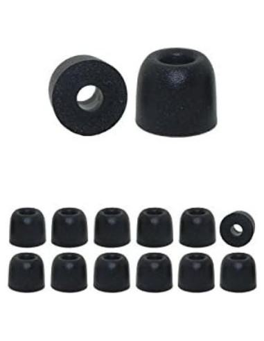 Consejos de Auriculares de Espuma con Memoria Medianos - Negro