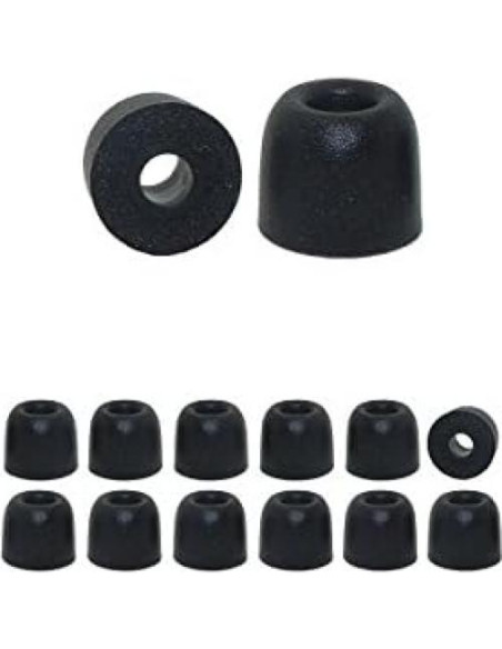 Consejos de Auriculares de Espuma con Memoria Medianos - Negro