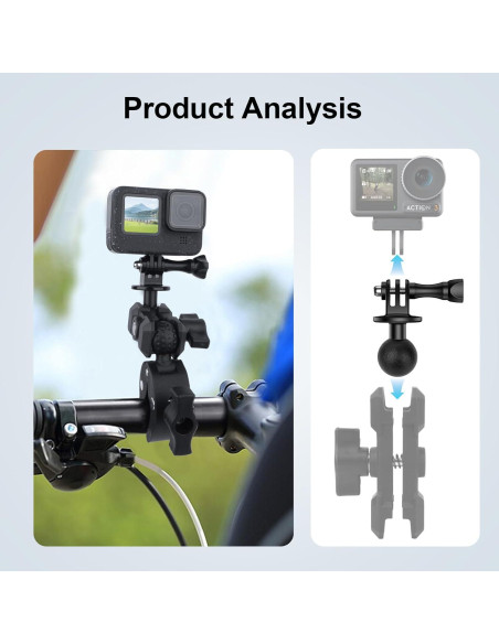 Adaptador de Montaje de Bola 2.54cm Mechrig YD040 para Gopro