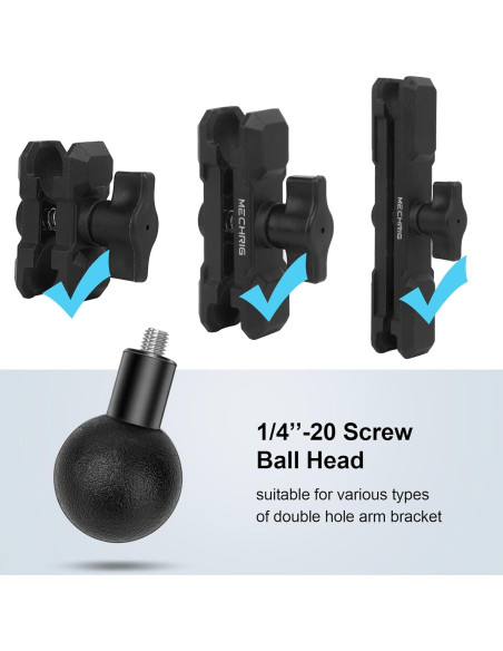 Adaptador de Montaje de Bola 2.54cm Mechrig YD040 para Gopro