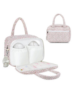 Bolsa para Bomba de Pecho Portátil Acolchada Rosa - Compatible Elvie, Willow, Momcozy