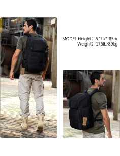Mochila Táctica ArcEnCiel 40L Impermeable con Sistema MOLLE 2