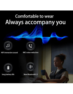 Auriculares Inalámbricos ZJ E-2 Bluetooth 5.3 Estéreo IPX7 2