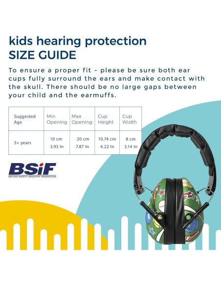Auriculares Baby Banz para Niños - Protección Auditiva NRR 33.8dB
