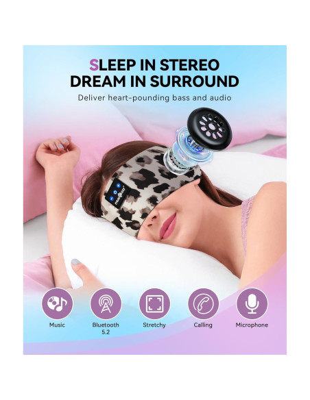 Auriculares Bluetooth 5.2 MUSICOZY para dormir y deporte