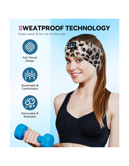 Auriculares Bluetooth 5.2 MUSICOZY para dormir y deporte