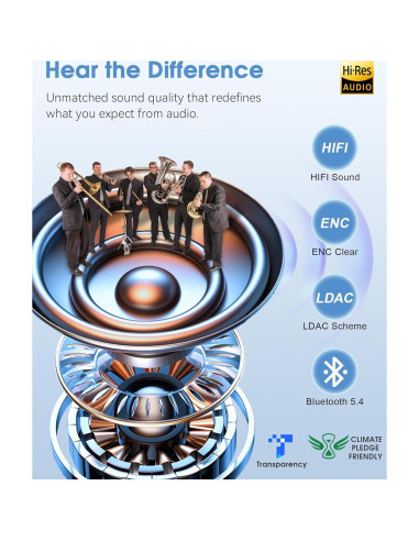 Auriculares Bluetooth 5.2 MUSICOZY para dormir y deporte