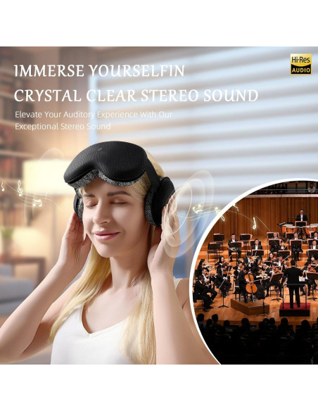 Auriculares para Dormir Inalámbricos Bluetooth CLOZIA 3D Negro