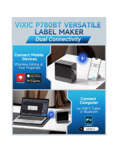 Máquina de Etiquetas Bluetooth Vixic P780BT 1 Pulgada Recargable 2