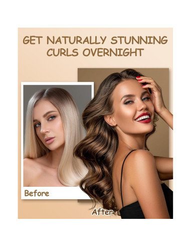 Rizador de Cabello Sin Calor BLAAROOM Jumbo Rojo Rosa 3 Piezas