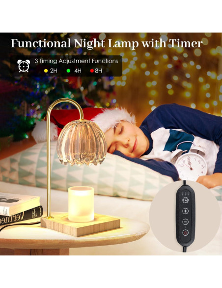 Lámpara Calentadora de Velas YIEELOG Ámbar Vintage 50W Lámpara Calentadora de Velas YIEELOG Ámbar Vintage 50W