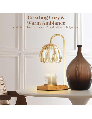 Lámpara Calentadora de Velas YIEELOG Ámbar Vintage 50W