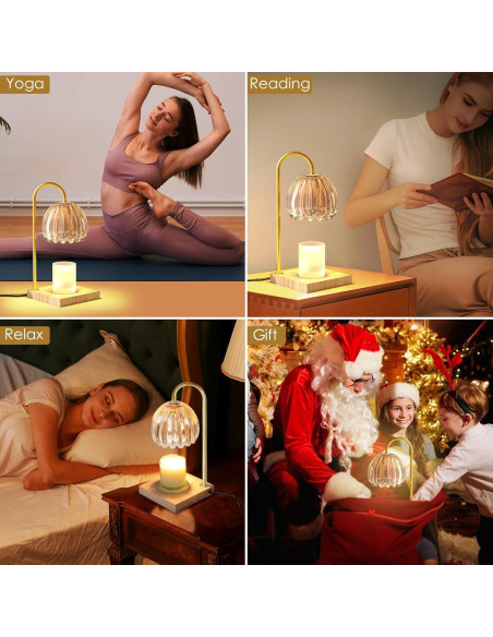 Lámpara Calentadora de Velas YIEELOG Ámbar Vintage 50W Lámpara Calentadora de Velas YIEELOG Ámbar Vintage 50W