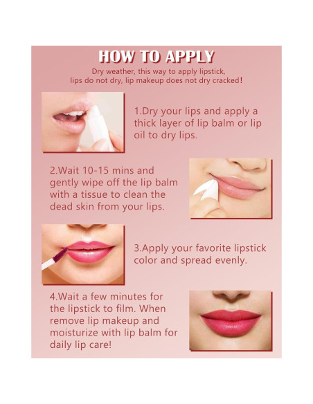 Lápiz Labial Líquido Mate 2Pcs - Rosa Nude y Rojo Vino