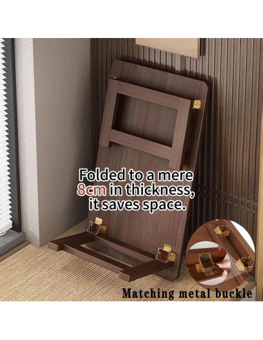 Mesa de Piso Plegable Japonesa YHGSYXL de Bambú 100x50x35cm