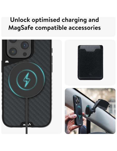 Funda Mous iPhone 15 Pro Max Limitless 5.0 Fibra Carbono Funda Mous iPhone 15 Pro Max Limitless 5.0 Fibra Carbono