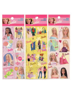 Calcomanías de Barbie Vintage - Lote de 3 Piezas Multicolor