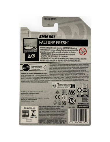 Hot Wheels BMW 507 Coche Miniatura 3.5x10.8cm Edades 3+