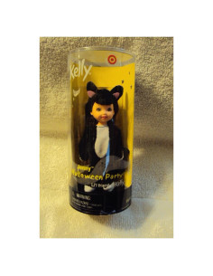 Muñeca Barbie Kelly Fiesta Halloween Jenny Gato Negro 15.5cm