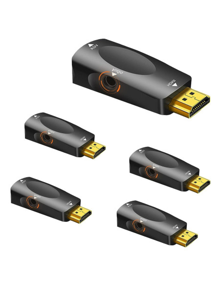 Adaptador HDMI a VGA UV-CABLE 5-Pack 1080p Full HD