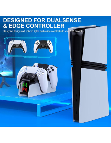 Estación de Carga Doble para Controlador PS5 DualSense - Carga Rápida con LED