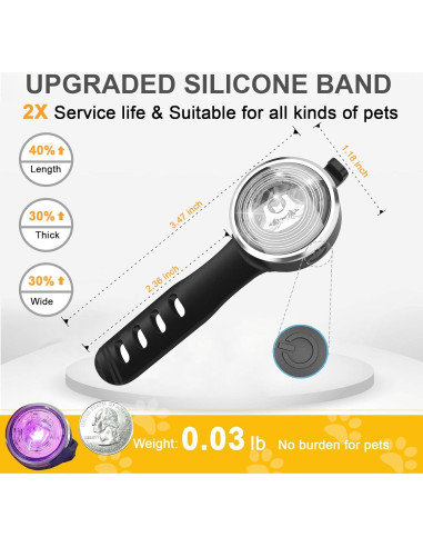 Collar LED para Perros Tubasion Recargable IPX6 8 Modos