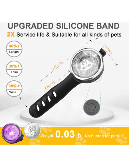 Collar LED para Perros Tubasion Recargable IPX6 8 Modos