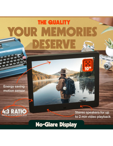 Marco Digital de Fotos WiFi Pix-Star 10" IPS - Almacenamiento Ilimitado