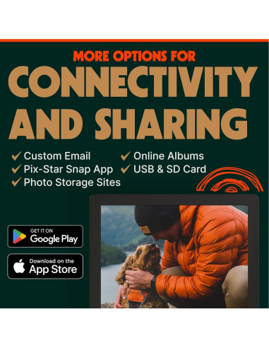 Marco Digital de Fotos WiFi Pix-Star 10" IPS - Almacenamiento Ilimitado