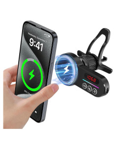 Transmisor FM Bluetooth 5.3 Magift A30 Plus con Carga Inalámbrica