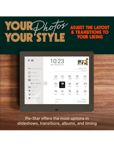 Marco Digital de Fotos WiFi Pix-Star 10" IPS - Almacenamiento Ilimitado