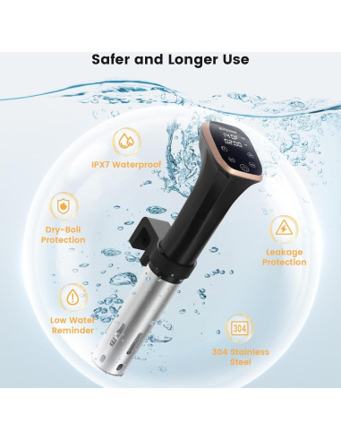 Cocedor Sous Vide BLITZHOME IPX7 1100W Control APP 12L