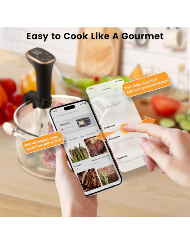 Cocedor Sous Vide BLITZHOME IPX7 1100W Control APP 12L