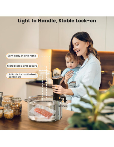 Cocedor Sous Vide BLITZHOME IPX7 1100W Control APP 12L