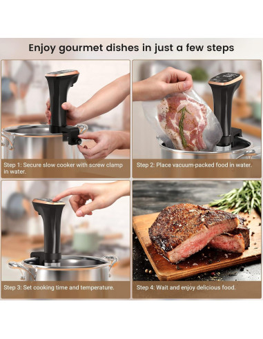 Cocedor Sous Vide BLITZHOME IPX7 1100W Control APP 12L