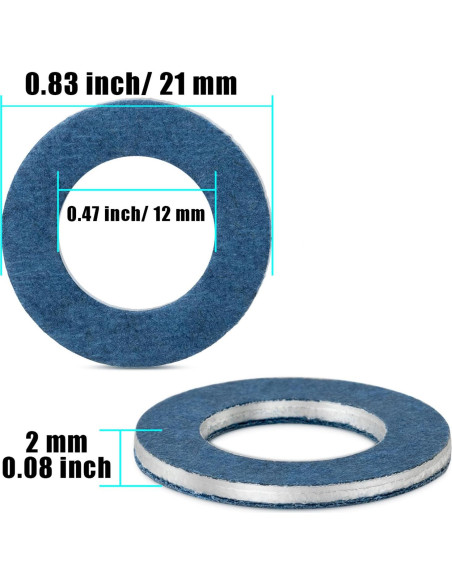 100 Juntas de Drenaje de Aceite M12 FANHAY para Toyota Lexus