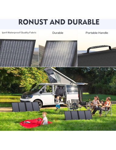 Cargador Solar Plegable EnginStar 60W DC 18V para Generadores