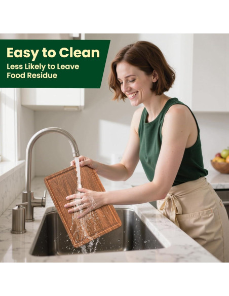 Juego de 3 tablas de cortar de madera acacia X-PREK con canal