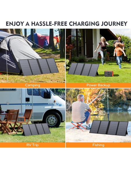 Cargador Solar Plegable EnginStar 60W DC 18V para Generadores