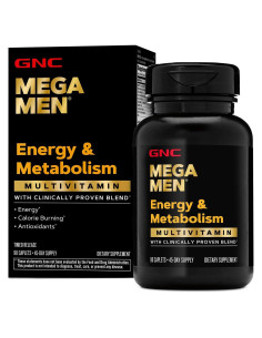 GNC Mega Men Multivitaminas 90 Tabletas - Soporte Energía e Inmunidad