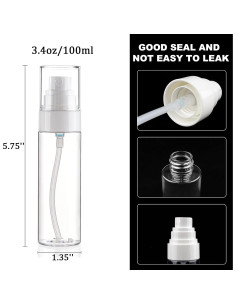 Botellas de Spray de Neblina Fina Hethyo 100ml 4Pcs 2