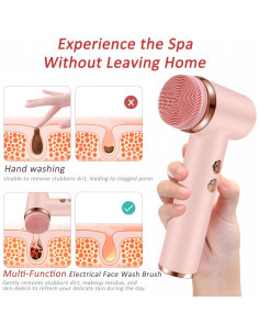 Cepillo Facial Eléctrico DotPet SK-0309 4 en 1 IPX6 Rosa 2