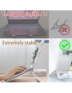 Soporte Plegable para Laptop Jiaguo Ajustable hasta 43 cm Negro 2