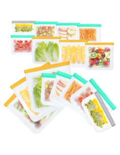 Bolsas Reutilizables DGDUBRB 8 Piezas Almacenamiento Alimentos