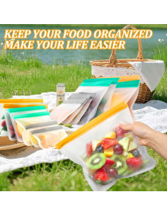 Bolsas Reutilizables DGDUBRB 8 Piezas Almacenamiento Alimentos 2