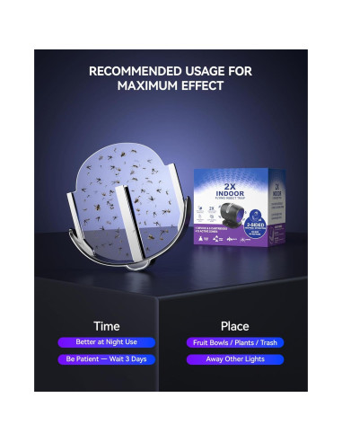 Trampa de Moscas ZEVQI POWER con Luz y Pegamento Adhesivo