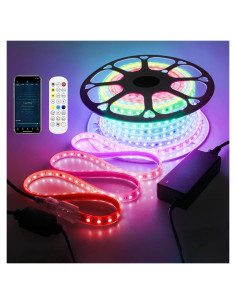 Tira de Luz LED Inteligente RGB 30M 1800 LEDs IP67 Control APP