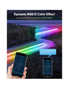 Tira de Luz LED Inteligente RGB 30M 1800 LEDs IP67 Control APP 2